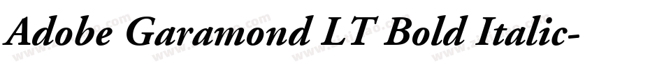 Adobe Garamond LT Bold Italic字体转换